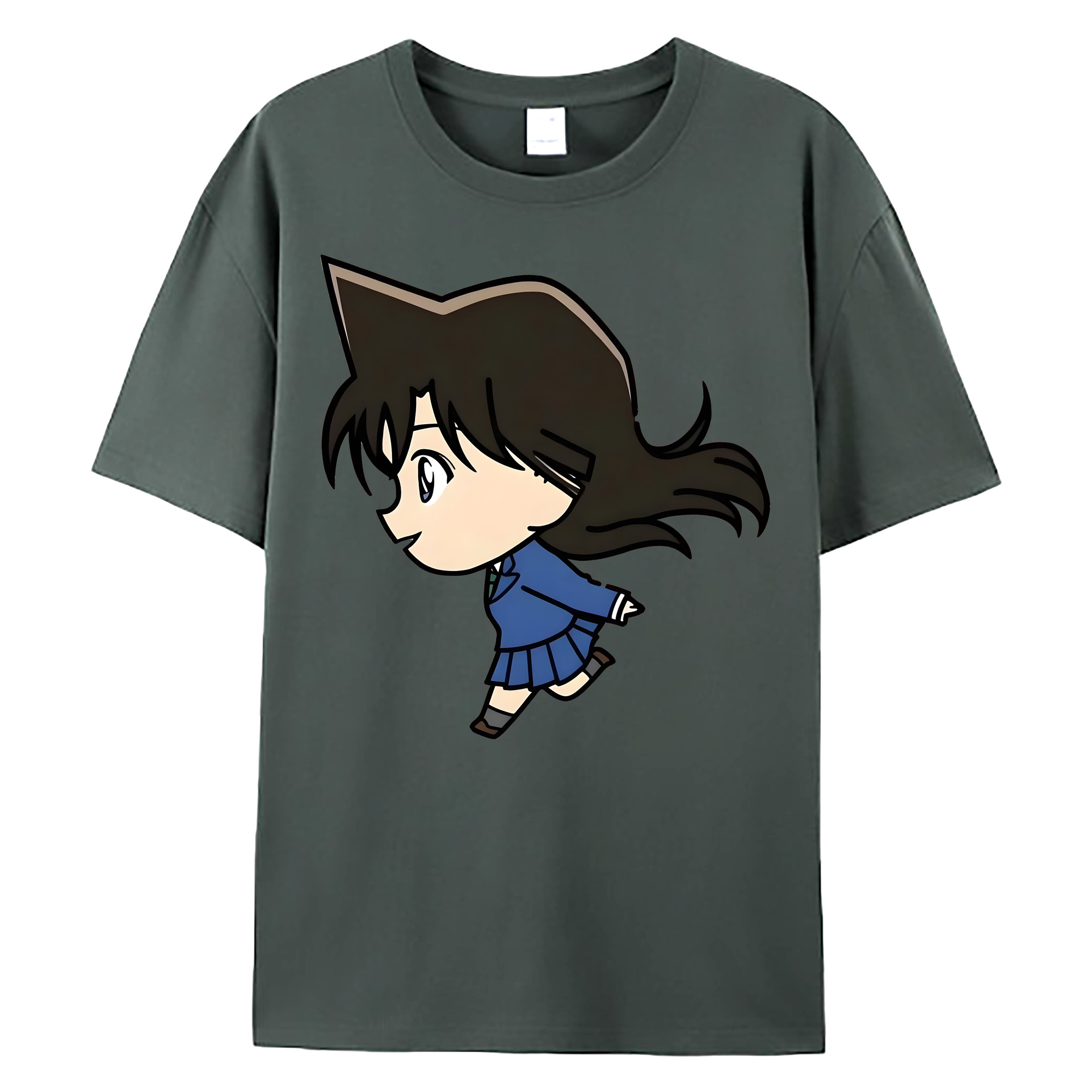（画像用） 名探偵コナン 毛利 蘭 もうり らん、モーリ ラン Detective Conan Rachel Moore 綿100％ メンズ半袖Tシャツ｜肌触りやわらか＆通気性